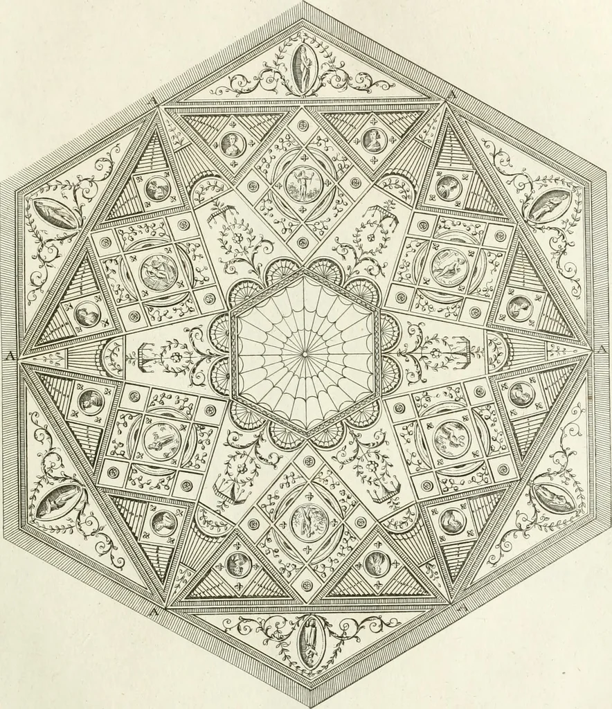An illustration from The builder's magazine, or, A universal dictionary for architects, carpenters, masons, bricklayers, &c. as well as for every gentleman who would wish to be a competent judge of the elegant and necessary art of building : consisting of designs in architecture ... : together with the plans and sections serving as an unerring assistant in the construction of any building, from a palace to a cottage ..., 1800, leaf 76