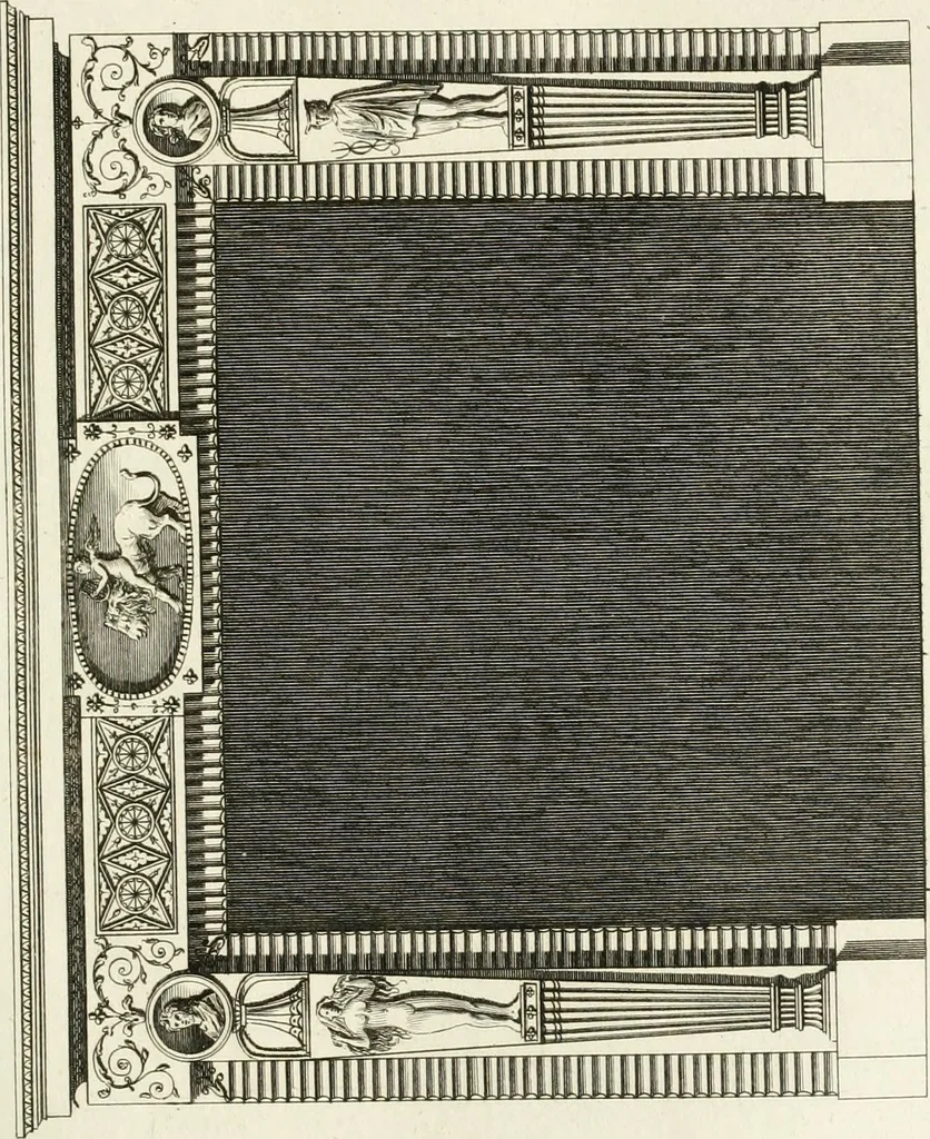 An illustration from The builder's magazine, or, A universal dictionary for architects, carpenters, masons, bricklayers, &c. as well as for every gentleman who would wish to be a competent judge of the elegant and necessary art of building : consisting of designs in architecture ... : together with the plans and sections serving as an unerring assistant in the construction of any building, from a palace to a cottage ..., 1800, leaf 82