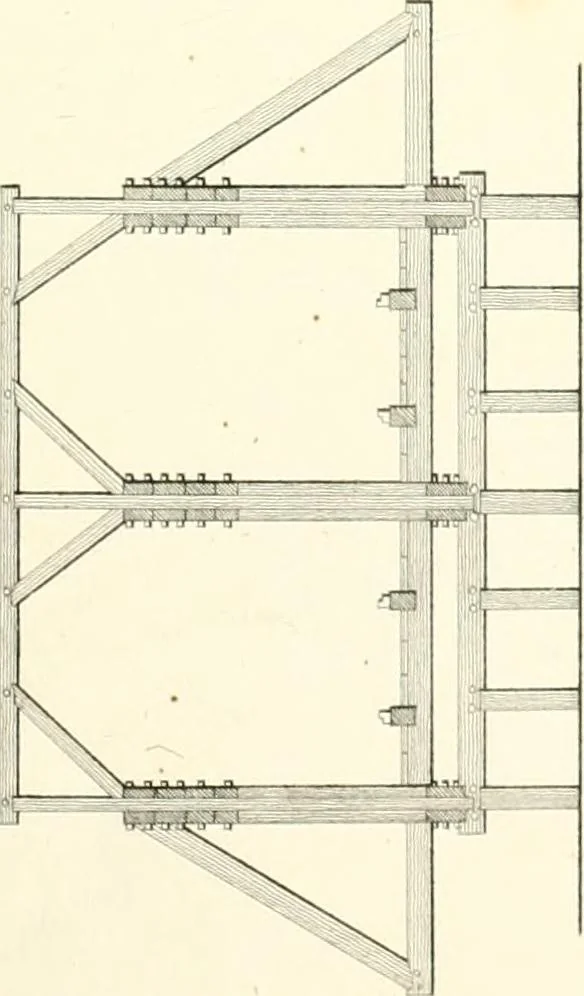 An illustration from The builder's practical director; or, Buildings for all classes, containing plans, sections and elevations for the erection of cottages, villas, farm buildings, dispensaries, public schools, &c., with detailed estimates, quantities, prices, &c. .., 1855, leaf 102