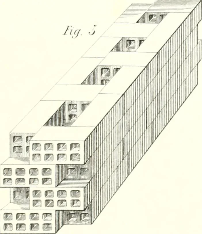 An illustration from The builder's practical director; or, Buildings for all classes, containing plans, sections and elevations for the erection of cottages, villas, farm buildings, dispensaries, public schools, &c., with detailed estimates, quantities, prices, &c. .., 1855, leaf 122
