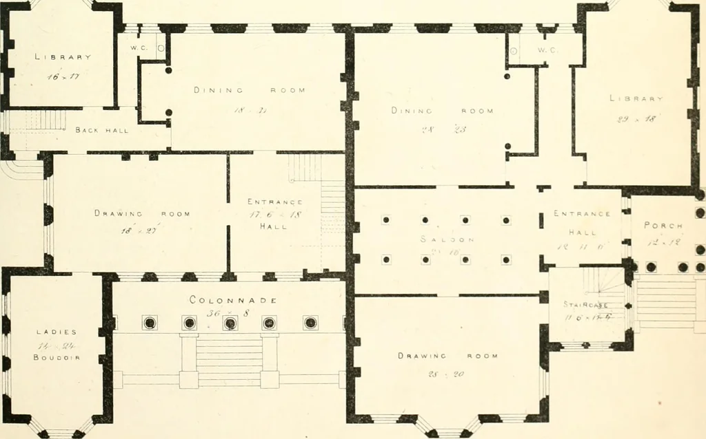 An illustration from The builder's practical director; or, Buildings for all classes, containing plans, sections and elevations for the erection of cottages, villas, farm buildings, dispensaries, public schools, &c., with detailed estimates, quantities, prices, &c. .., 1855, leaf 158