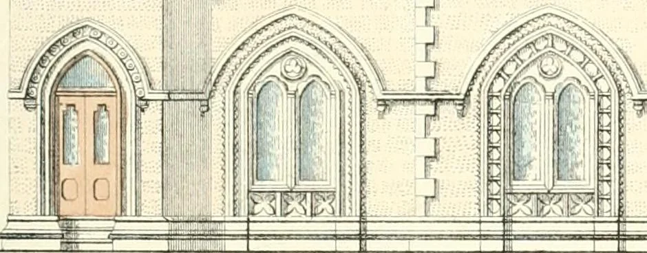 An illustration from The builder's practical director; or, Buildings for all classes, containing plans, sections and elevations for the erection of cottages, villas, farm buildings, dispensaries, public schools, &c., with detailed estimates, quantities, prices, &c. .., 1855, leaf 162