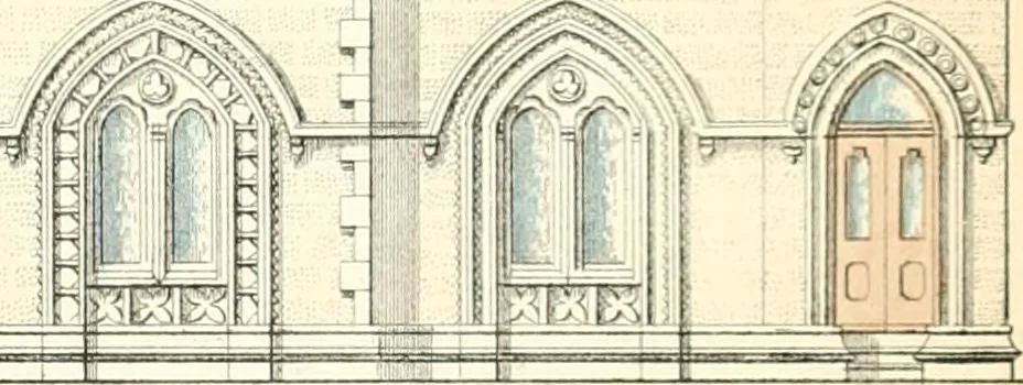 An illustration from The builder's practical director; or, Buildings for all classes, containing plans, sections and elevations for the erection of cottages, villas, farm buildings, dispensaries, public schools, &c., with detailed estimates, quantities, prices, &c. .., 1855, leaf 162