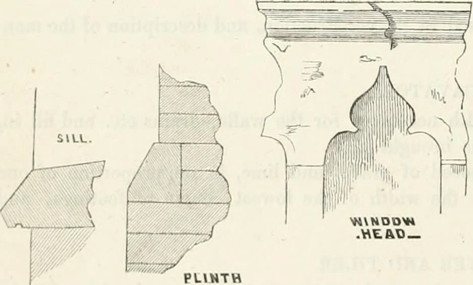 An illustration from The builder's practical director; or, Buildings for all classes, containing plans, sections and elevations for the erection of cottages, villas, farm buildings, dispensaries, public schools, &c., with detailed estimates, quantities, prices, &c. .., 1855, leaf 177