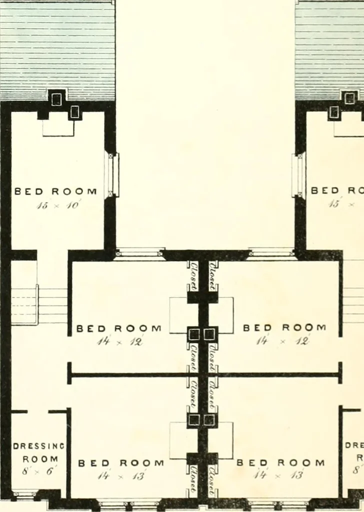An illustration from The builder's practical director; or, Buildings for all classes, containing plans, sections and elevations for the erection of cottages, villas, farm buildings, dispensaries, public schools, &c., with detailed estimates, quantities, prices, &c. .., 1855, leaf 190
