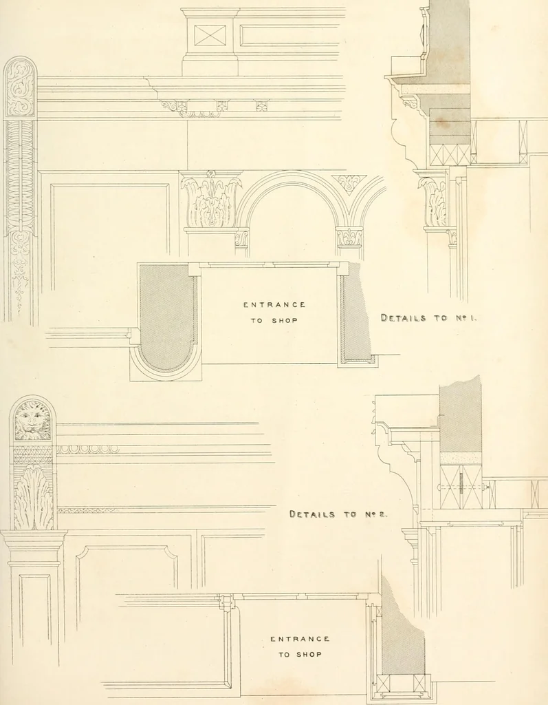 An illustration from The builder's practical director; or, Buildings for all classes, containing plans, sections and elevations for the erection of cottages, villas, farm buildings, dispensaries, public schools, &c., with detailed estimates, quantities, prices, &c. .., 1855, leaf 246
