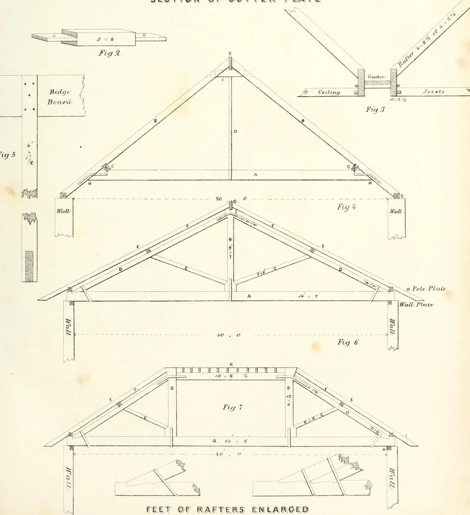An illustration from The builder's practical director; or, Buildings for all classes, containing plans, sections and elevations for the erection of cottages, villas, farm buildings, dispensaries, public schools, &c., with detailed estimates, quantities, prices, &c. .., 1855, leaf 250