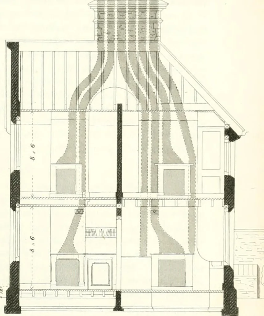 An illustration from The builder's practical director; or, Buildings for all classes, containing plans, sections and elevations for the erection of cottages, villas, farm buildings, dispensaries, public schools, &c., with detailed estimates, quantities, prices, &c. .., 1855, leaf 262