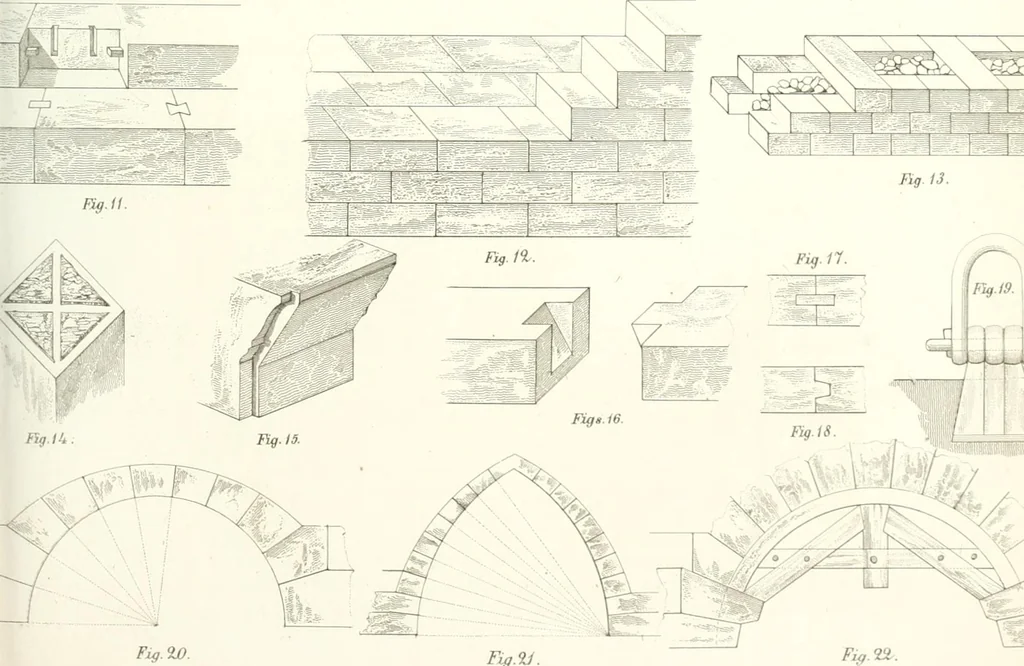 An illustration from The builder's practical director; or, Buildings for all classes, containing plans, sections and elevations for the erection of cottages, villas, farm buildings, dispensaries, public schools, &c., with detailed estimates, quantities, prices, &c. .., 1855, leaf 282