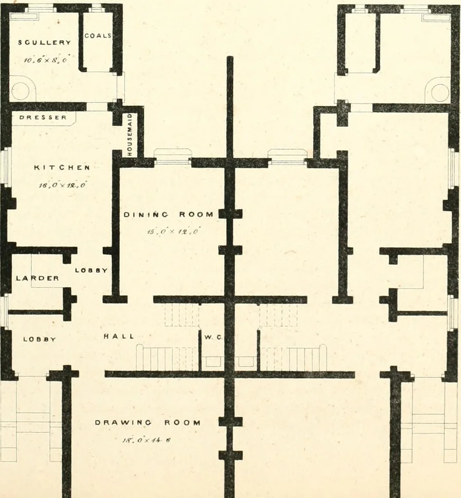 An illustration from The builder's practical director; or, Buildings for all classes, containing plans, sections and elevations for the erection of cottages, villas, farm buildings, dispensaries, public schools, &c., with detailed estimates, quantities, prices, &c. .., 1855, leaf 286