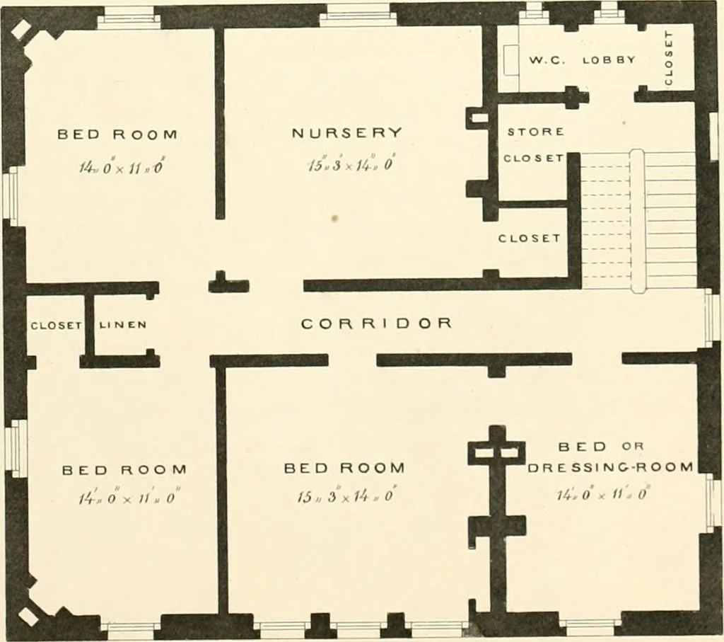 An illustration from The builder's practical director; or, Buildings for all classes, containing plans, sections and elevations for the erection of cottages, villas, farm buildings, dispensaries, public schools, &c., with detailed estimates, quantities, prices, &c. .., 1855, leaf 314