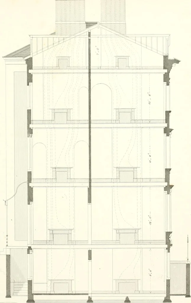 An illustration from The builder's practical director; or, Buildings for all classes, containing plans, sections and elevations for the erection of cottages, villas, farm buildings, dispensaries, public schools, &c., with detailed estimates, quantities, prices, &c. .., 1855, leaf 330