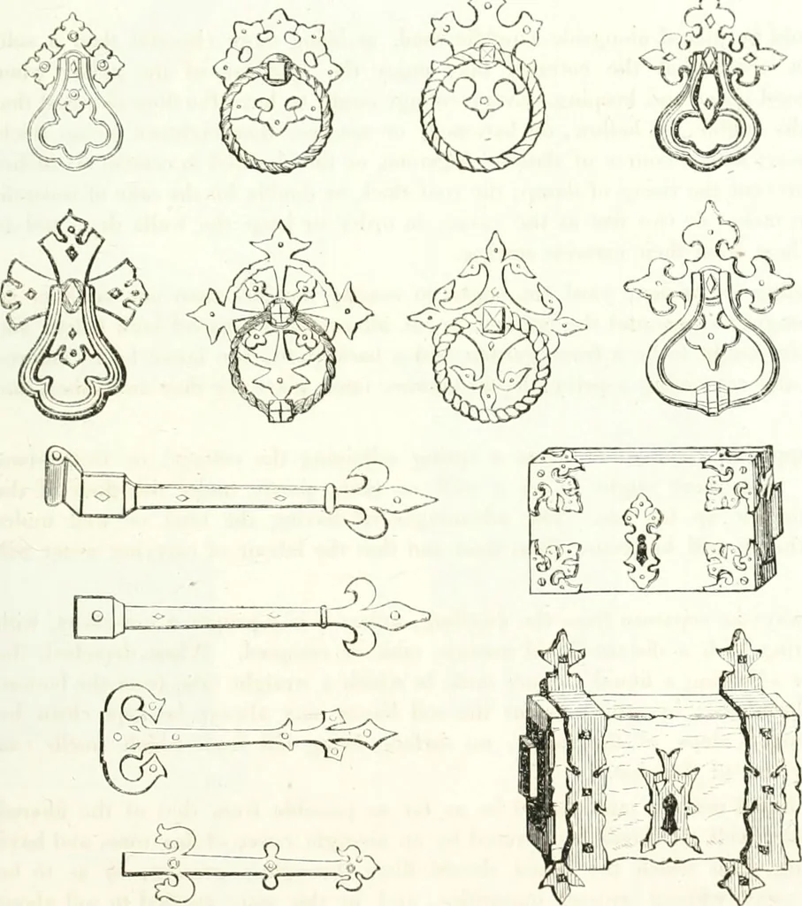 An illustration from The builder's practical director; or, Buildings for all classes, containing plans, sections and elevations for the erection of cottages, villas, farm buildings, dispensaries, public schools, &c., with detailed estimates, quantities, prices, &c. .., 1855, leaf 352