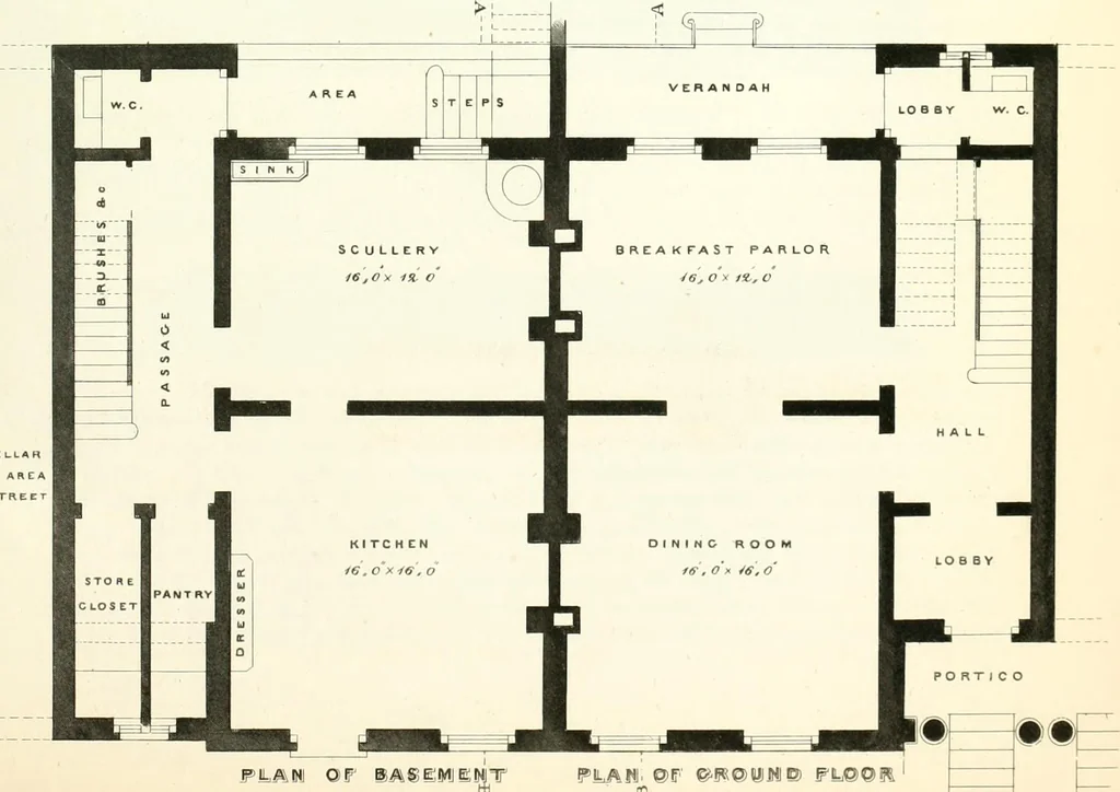 An illustration from The builder's practical director; or, Buildings for all classes, containing plans, sections and elevations for the erection of cottages, villas, farm buildings, dispensaries, public schools, &c., with detailed estimates, quantities, prices, &c. .., 1855, leaf 362
