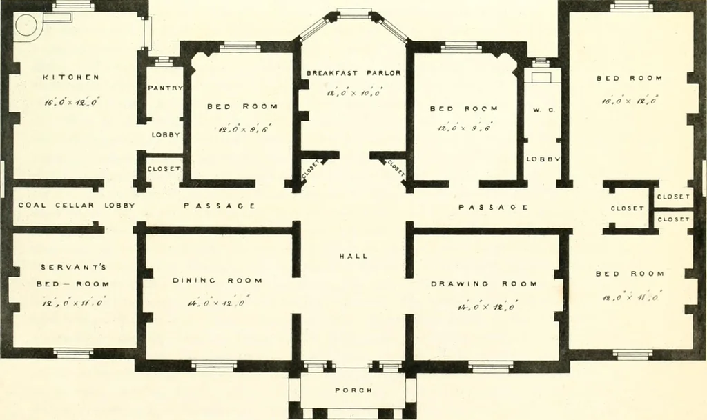 An illustration from The builder's practical director; or, Buildings for all classes, containing plans, sections and elevations for the erection of cottages, villas, farm buildings, dispensaries, public schools, &c., with detailed estimates, quantities, prices, &c. .., 1855, leaf 366