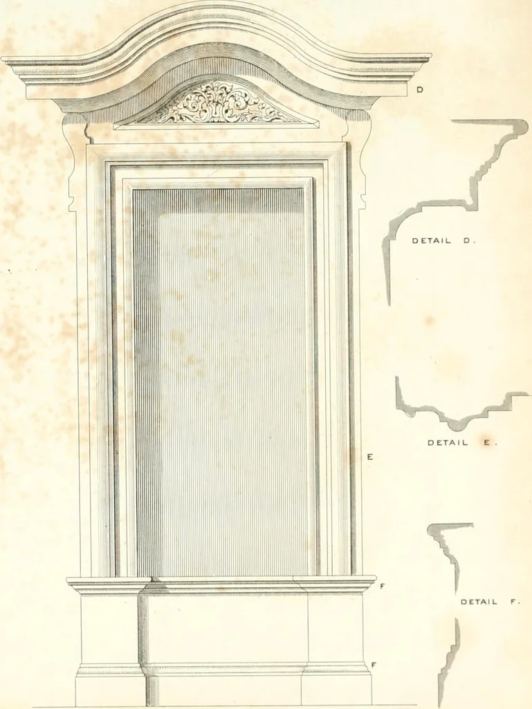 An illustration from The builder's practical director; or, Buildings for all classes, containing plans, sections and elevations for the erection of cottages, villas, farm buildings, dispensaries, public schools, &c., with detailed estimates, quantities, prices, &c. .., 1855, leaf 390