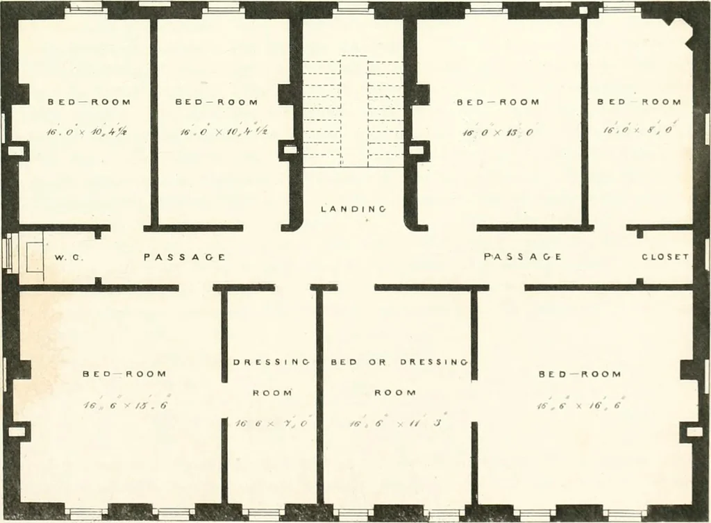 An illustration from The builder's practical director; or, Buildings for all classes, containing plans, sections and elevations for the erection of cottages, villas, farm buildings, dispensaries, public schools, &c., with detailed estimates, quantities, prices, &c. .., 1855, leaf 406