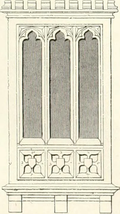 An illustration from The builder's practical director; or, Buildings for all classes, containing plans, sections and elevations for the erection of cottages, villas, farm buildings, dispensaries, public schools, &c., with detailed estimates, quantities, prices, &c. .., 1855, leaf 418