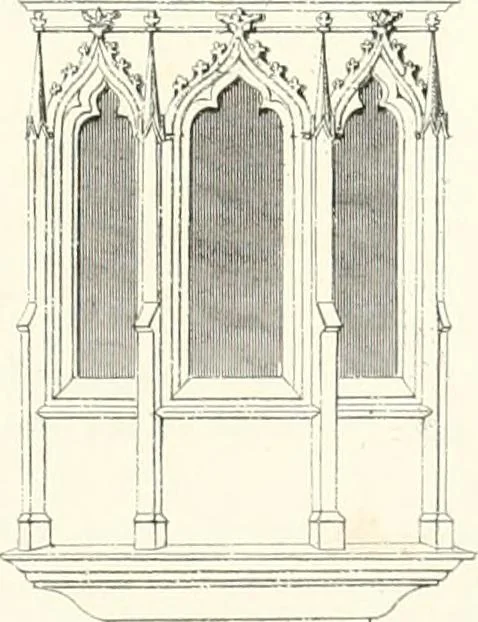 An illustration from The builder's practical director; or, Buildings for all classes, containing plans, sections and elevations for the erection of cottages, villas, farm buildings, dispensaries, public schools, &c., with detailed estimates, quantities, prices, &c. .., 1855, leaf 418