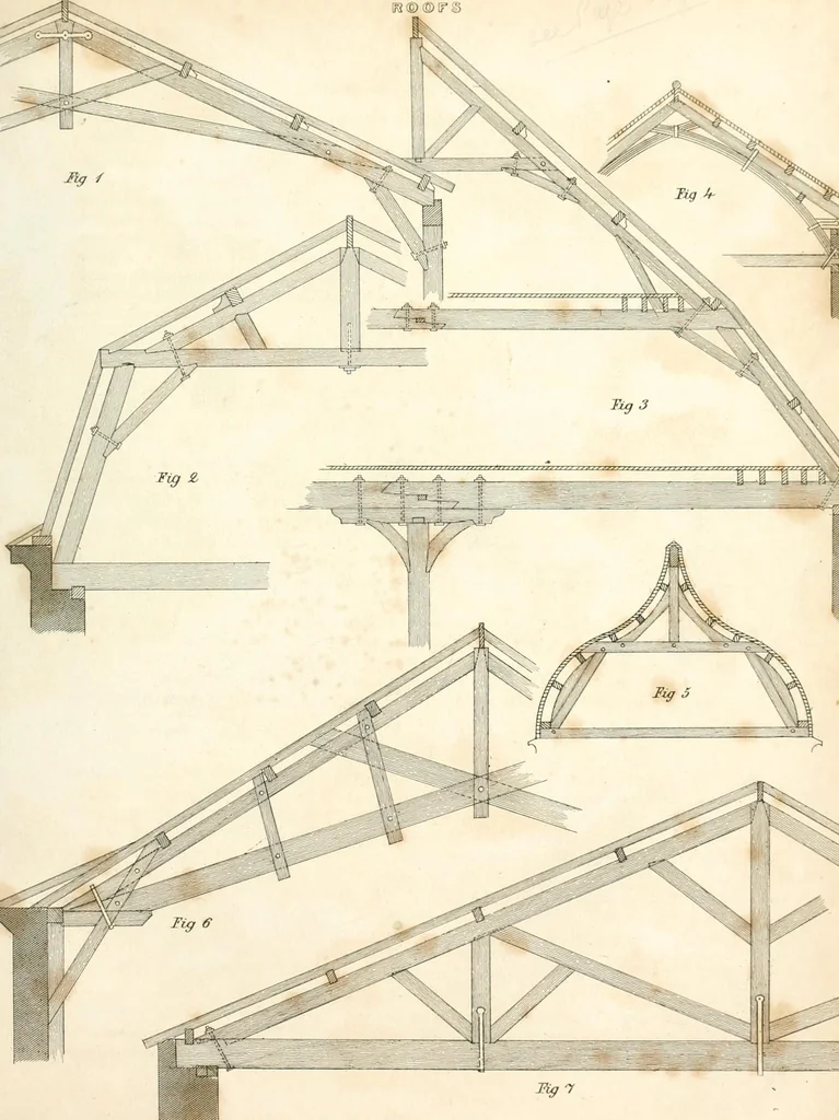 An illustration from The builder's practical director; or, Buildings for all classes, containing plans, sections and elevations for the erection of cottages, villas, farm buildings, dispensaries, public schools, &c., with detailed estimates, quantities, prices, &c. .., 1855, leaf 438
