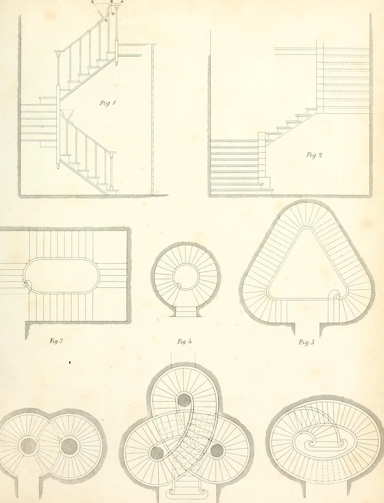 An illustration from The builder's practical director; or, Buildings for all classes, containing plans, sections and elevations for the erection of cottages, villas, farm buildings, dispensaries, public schools, &c., with detailed estimates, quantities, prices, &c. .., 1855, leaf 442