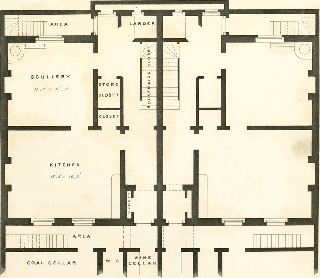An illustration from The builder's practical director; or, Buildings for all classes, containing plans, sections and elevations for the erection of cottages, villas, farm buildings, dispensaries, public schools, &c., with detailed estimates, quantities, prices, &c. .., 1855, leaf 454