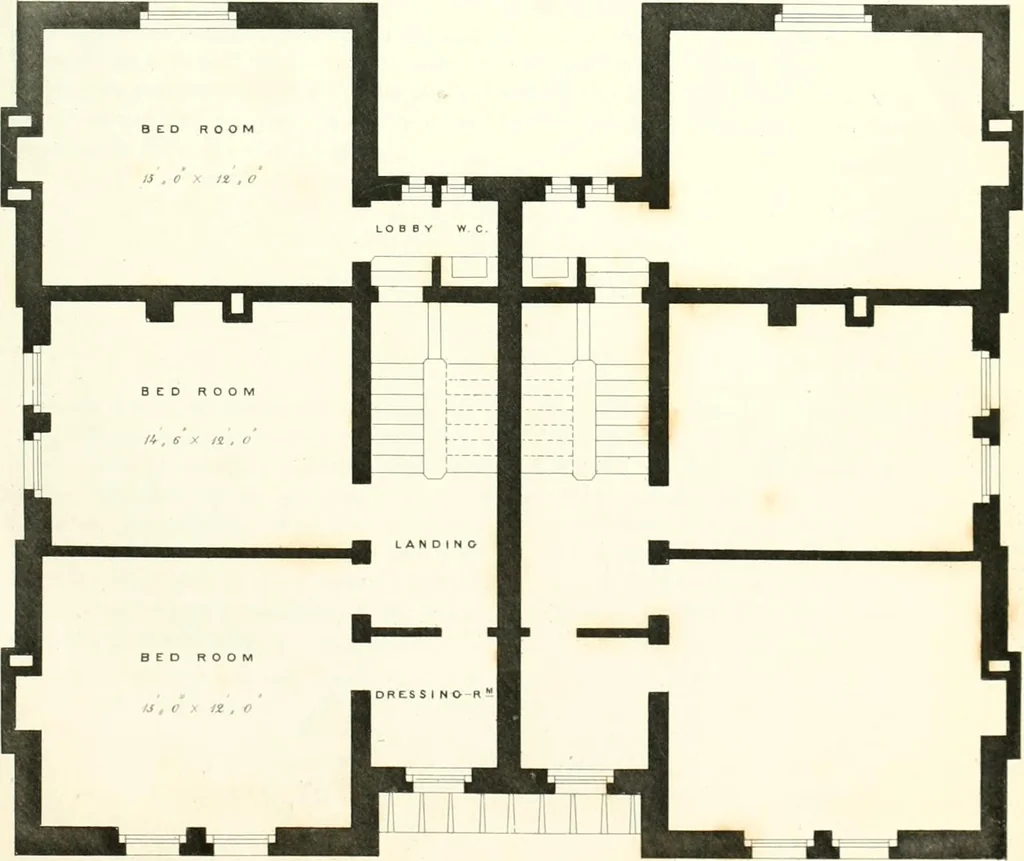 An illustration from The builder's practical director; or, Buildings for all classes, containing plans, sections and elevations for the erection of cottages, villas, farm buildings, dispensaries, public schools, &c., with detailed estimates, quantities, prices, &c. .., 1855, leaf 466