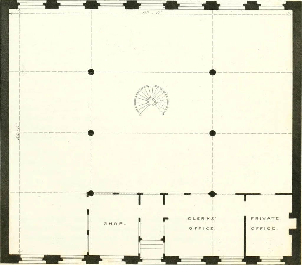 An illustration from The builder's practical director; or, Buildings for all classes, containing plans, sections and elevations for the erection of cottages, villas, farm buildings, dispensaries, public schools, &c., with detailed estimates, quantities, prices, &c. .., 1855, leaf 498