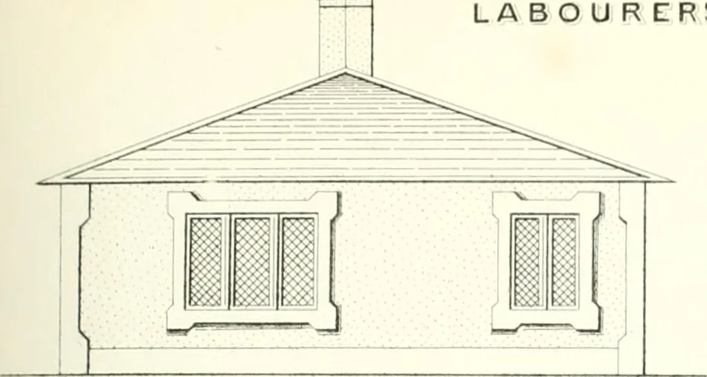 An illustration from The builder's practical director; or, Buildings for all classes, containing plans, sections and elevations for the erection of cottages, villas, farm buildings, dispensaries, public schools, &c., with detailed estimates, quantities, prices, &c. .., 1855, leaf 50