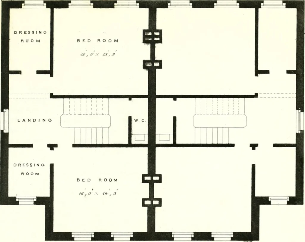 An illustration from The builder's practical director; or, Buildings for all classes, containing plans, sections and elevations for the erection of cottages, villas, farm buildings, dispensaries, public schools, &c., with detailed estimates, quantities, prices, &c. .., 1855, leaf 502