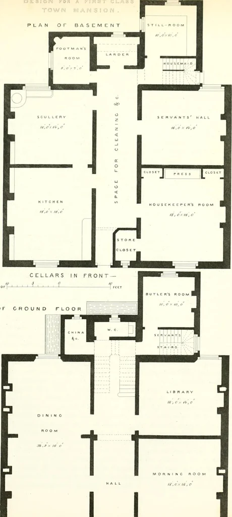 An illustration from The builder's practical director; or, Buildings for all classes, containing plans, sections and elevations for the erection of cottages, villas, farm buildings, dispensaries, public schools, &c., with detailed estimates, quantities, prices, &c. .., 1855, leaf 518