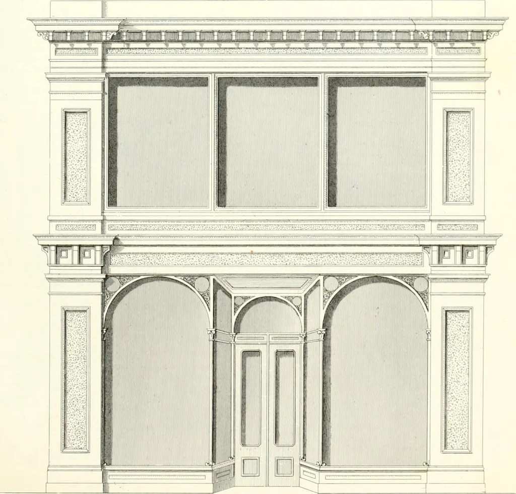 An illustration from The builder's practical director; or, Buildings for all classes, containing plans, sections and elevations for the erection of cottages, villas, farm buildings, dispensaries, public schools, &c., with detailed estimates, quantities, prices, &c. .., 1855, leaf 530
