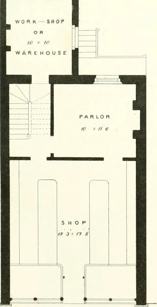 An illustration from The builder's practical director; or, Buildings for all classes, containing plans, sections and elevations for the erection of cottages, villas, farm buildings, dispensaries, public schools, &c., with detailed estimates, quantities, prices, &c. .., 1855, leaf 534