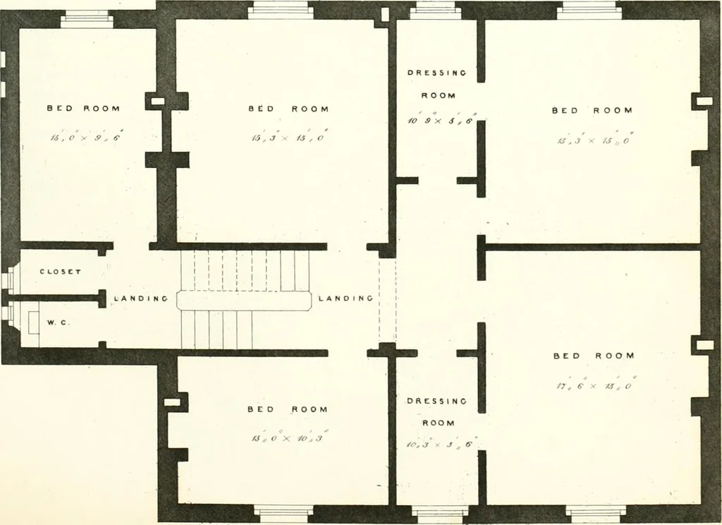 An illustration from The builder's practical director; or, Buildings for all classes, containing plans, sections and elevations for the erection of cottages, villas, farm buildings, dispensaries, public schools, &c., with detailed estimates, quantities, prices, &c. .., 1855, leaf 542