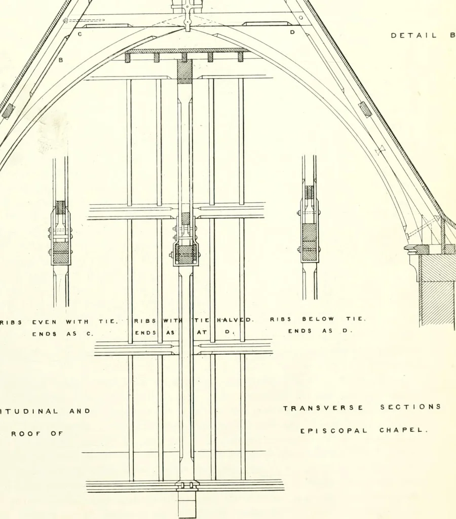 An illustration from The builder's practical director; or, Buildings for all classes, containing plans, sections and elevations for the erection of cottages, villas, farm buildings, dispensaries, public schools, &c., with detailed estimates, quantities, prices, &c. .., 1855, leaf 572