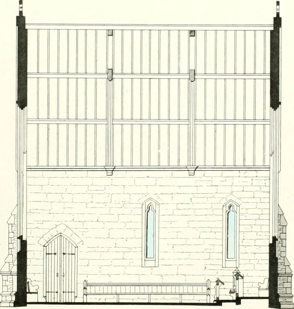 An illustration from The builder's practical director; or, Buildings for all classes, containing plans, sections and elevations for the erection of cottages, villas, farm buildings, dispensaries, public schools, &c., with detailed estimates, quantities, prices, &c. .., 1855, leaf 580