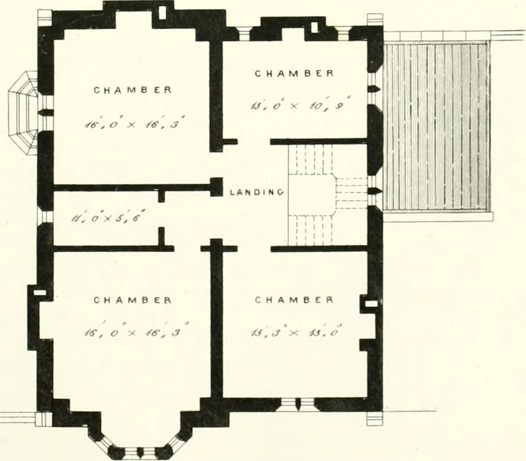 An illustration from The builder's practical director; or, Buildings for all classes, containing plans, sections and elevations for the erection of cottages, villas, farm buildings, dispensaries, public schools, &c., with detailed estimates, quantities, prices, &c. .., 1855, leaf 588
