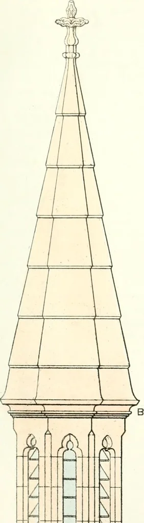 An illustration from The builder's practical director; or, Buildings for all classes, containing plans, sections and elevations for the erection of cottages, villas, farm buildings, dispensaries, public schools, &c., with detailed estimates, quantities, prices, &c. .., 1855, leaf 604