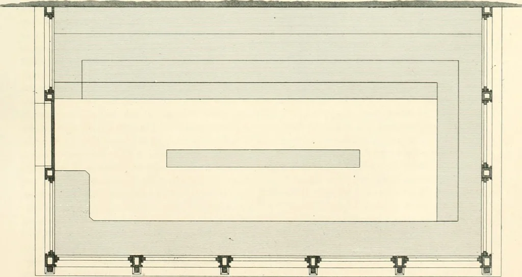 An illustration from The builder's practical director; or, Buildings for all classes, containing plans, sections and elevations for the erection of cottages, villas, farm buildings, dispensaries, public schools, &c., with detailed estimates, quantities, prices, &c. .., 1855, leaf 652