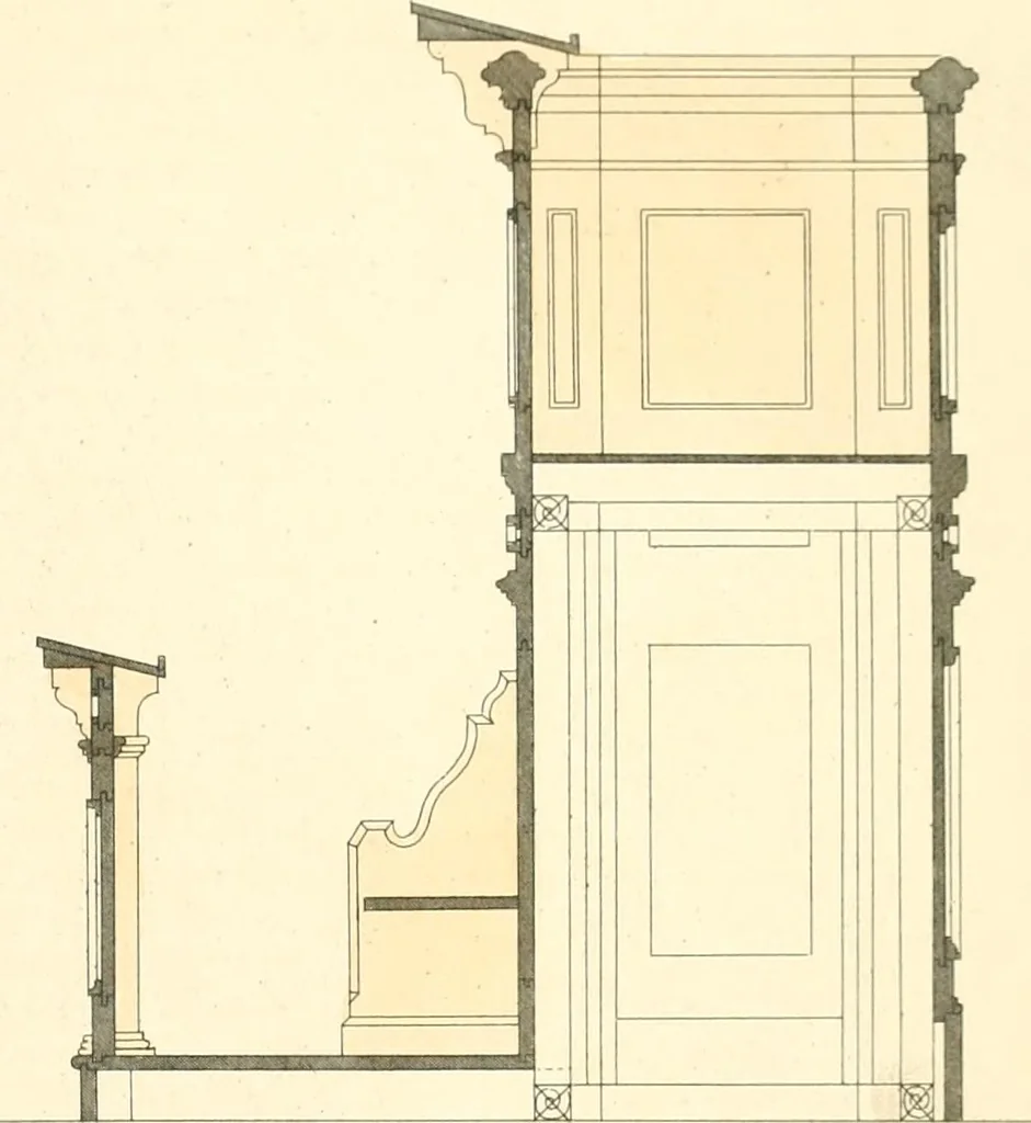 An illustration from The builder's practical director; or, Buildings for all classes, containing plans, sections and elevations for the erection of cottages, villas, farm buildings, dispensaries, public schools, &c., with detailed estimates, quantities, prices, &c. .., 1855, leaf 680