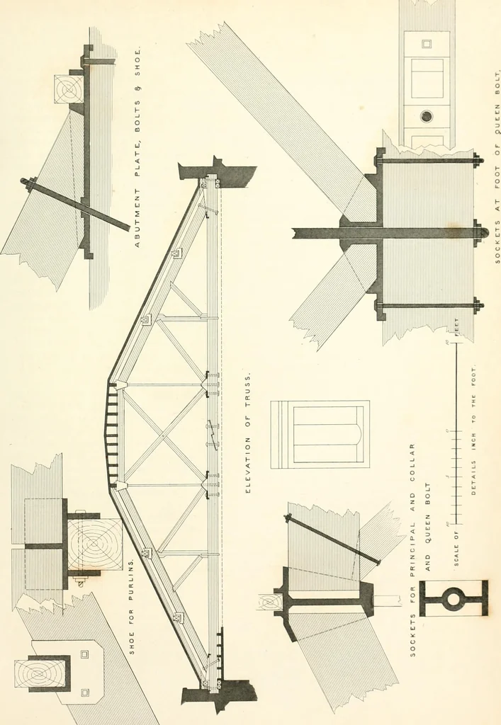 An illustration from The builder's practical director; or, Buildings for all classes, containing plans, sections and elevations for the erection of cottages, villas, farm buildings, dispensaries, public schools, &c., with detailed estimates, quantities, prices, &c. .., 1855, leaf 688