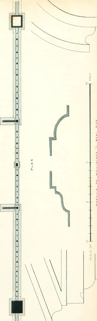 An illustration from The builder's practical director; or, Buildings for all classes, containing plans, sections and elevations for the erection of cottages, villas, farm buildings, dispensaries, public schools, &c., with detailed estimates, quantities, prices, &c. .., 1855, leaf 692