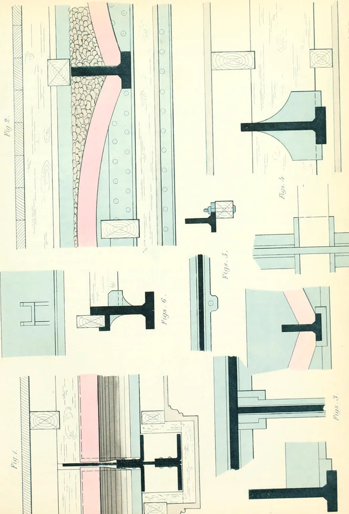 An illustration from The builder's practical director; or, Buildings for all classes, containing plans, sections and elevations for the erection of cottages, villas, farm buildings, dispensaries, public schools, &c., with detailed estimates, quantities, prices, &c. .., 1855, leaf 708