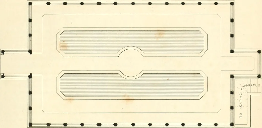 An illustration from The builder's practical director; or, Buildings for all classes, containing plans, sections and elevations for the erection of cottages, villas, farm buildings, dispensaries, public schools, &c., with detailed estimates, quantities, prices, &c. .., 1855, leaf 716
