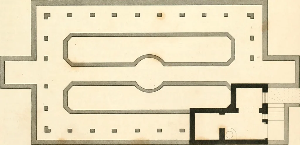 An illustration from The builder's practical director; or, Buildings for all classes, containing plans, sections and elevations for the erection of cottages, villas, farm buildings, dispensaries, public schools, &c., with detailed estimates, quantities, prices, &c. .., 1855, leaf 716