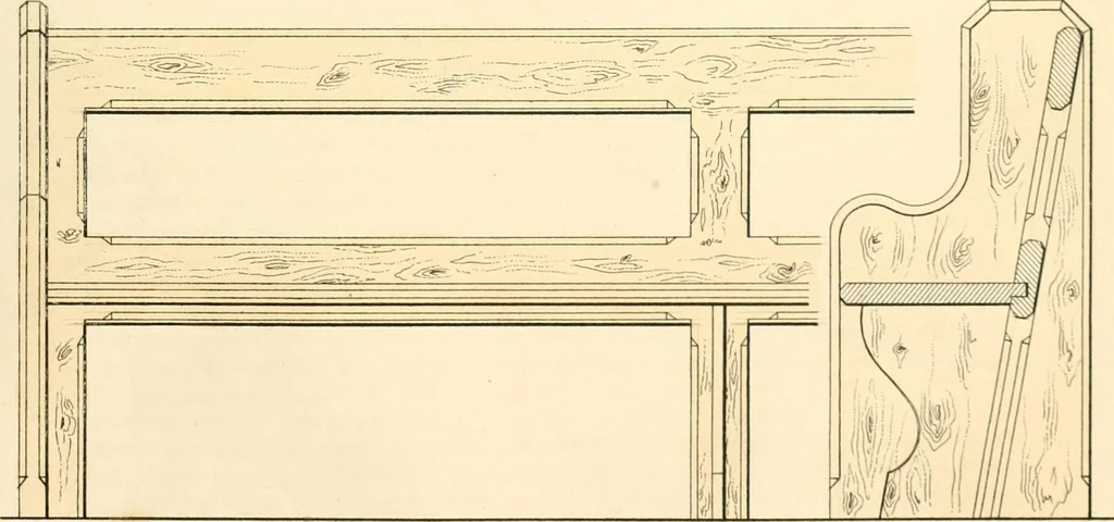 An illustration from The builder's practical director; or, Buildings for all classes, containing plans, sections and elevations for the erection of cottages, villas, farm buildings, dispensaries, public schools, &c., with detailed estimates, quantities, prices, &c. .., 1855, leaf 728