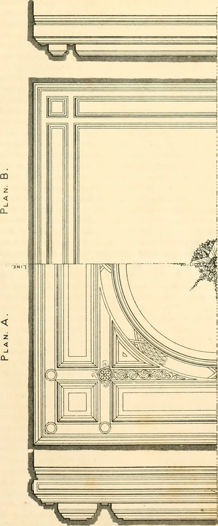 An illustration from The builder's practical director; or, Buildings for all classes, containing plans, sections and elevations for the erection of cottages, villas, farm buildings, dispensaries, public schools, &c., with detailed estimates, quantities, prices, &c. .., 1855, leaf 744