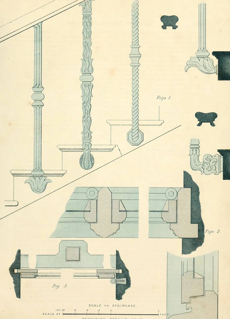 An illustration from The builder's practical director; or, Buildings for all classes, containing plans, sections and elevations for the erection of cottages, villas, farm buildings, dispensaries, public schools, &c., with detailed estimates, quantities, prices, &c. .., 1855, leaf 760