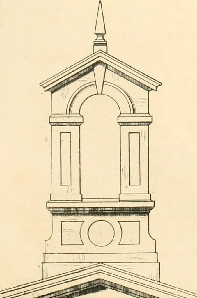 An illustration from The builder's practical director; or, Buildings for all classes, containing plans, sections and elevations for the erection of cottages, villas, farm buildings, dispensaries, public schools, &c., with detailed estimates, quantities, prices, &c. .., 1855, leaf 764