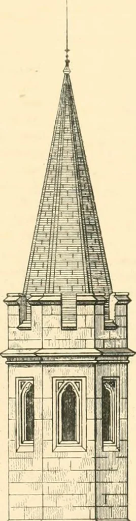 An illustration from The builder's practical director; or, Buildings for all classes, containing plans, sections and elevations for the erection of cottages, villas, farm buildings, dispensaries, public schools, &c., with detailed estimates, quantities, prices, &c. .., 1855, leaf 764